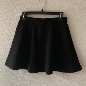 Black Quilted Skater Skirt. Joe B Size M